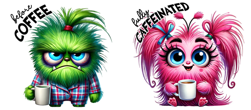 Before and Fully Caffeinated